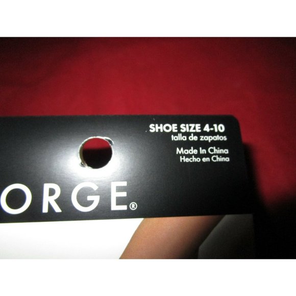 2 Pair George Womens Fashion Lacy Anklet Socks Fits Shoe 4-10 Dark Ivory - Picture 3 of 5